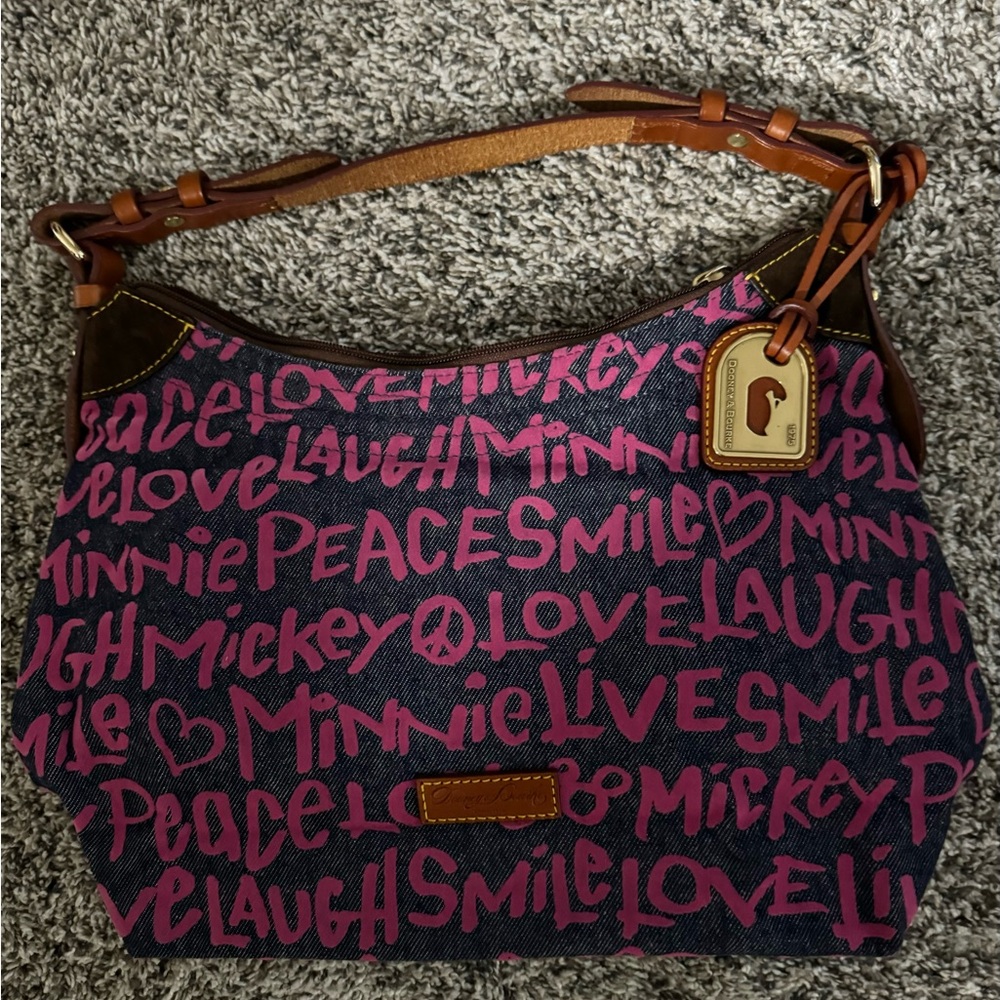 Dooney & Bourke Pink and Blue Hobo Bag